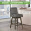 Tabouret pivotant 27,25 po Stepfanie