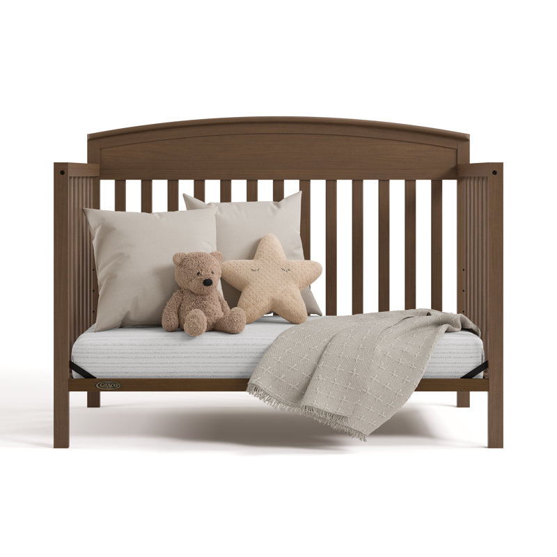 Lit de bébé convertible 5-en-1 Benton, Lit à barreaux, Noisette