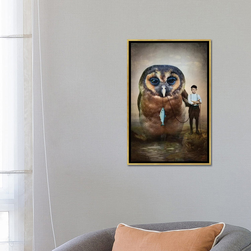 " Buddies " by Catrin Welz-Stein, Gold Framed, 26" H x 18" W x 1.5" D, No Mat