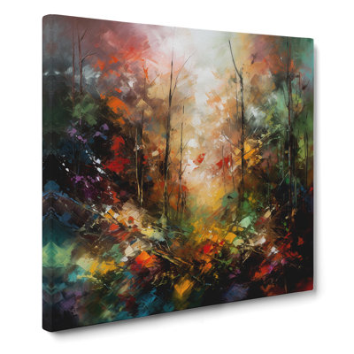 Forest Abstract Expressionism - Wrapped Canvas