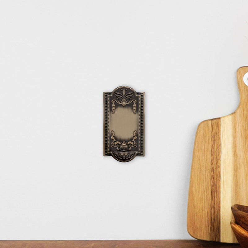 Meadows Blank Wall Plate, Antique Brass