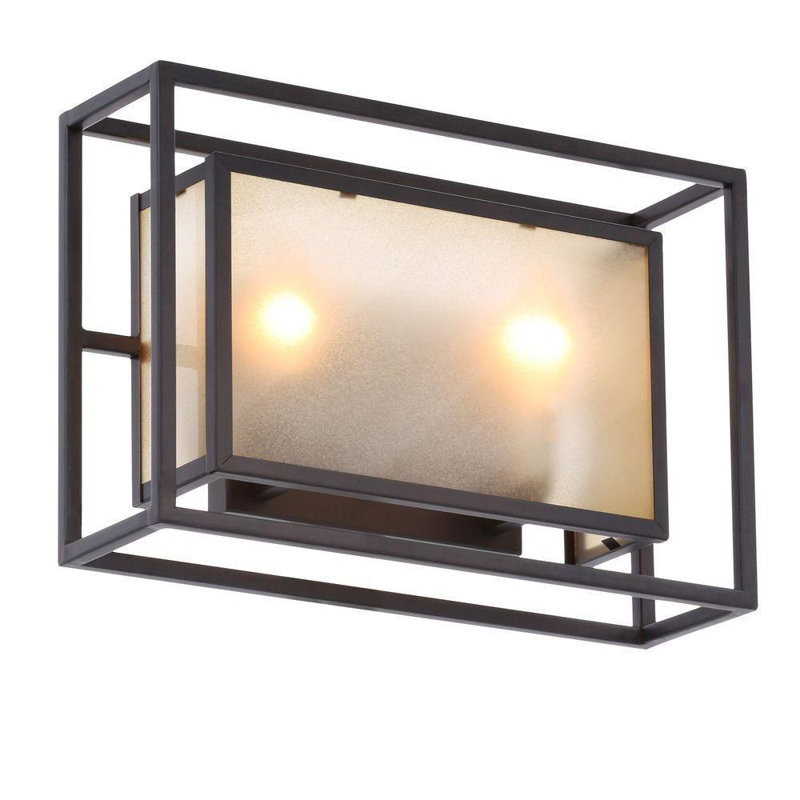 Applique murale 2 lumières 17 Stories 4182-55 Hilden, bronze vieilli