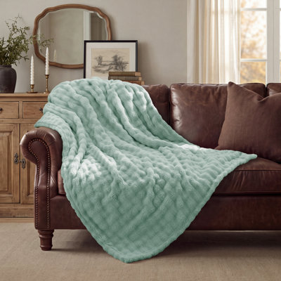 Couverture à bulles 3D Bedsure – Plaid GentleSoft pour lit, canapé et décoration de chambre – Cadeau luxueux, doux et confortable pour toutes les saisons