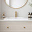 White Acrylic Rectangular Drop-In White Bathroom Sink 23 5/8'' X 18 1/8'' With Overflow and Faucet Hole