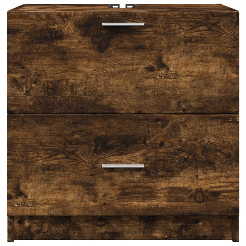 Britzel Under Sink Cabinet, Smoked oak