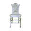 Chaise antique à hauteur de comptoir à finition perle, ensemble de 2