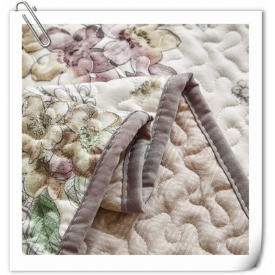 Courtepointe, ensemble de courtepointe 3 pièces, ensemble de couvre-lit réversible à motif floral, housse de lit légère en microfibre légère pour toutes les saisons