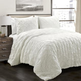 White Cotton 3 Piece Comforter Set