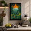 Mountain Through Jungle Tropical - Wrapped Canvas-339382177-339382184