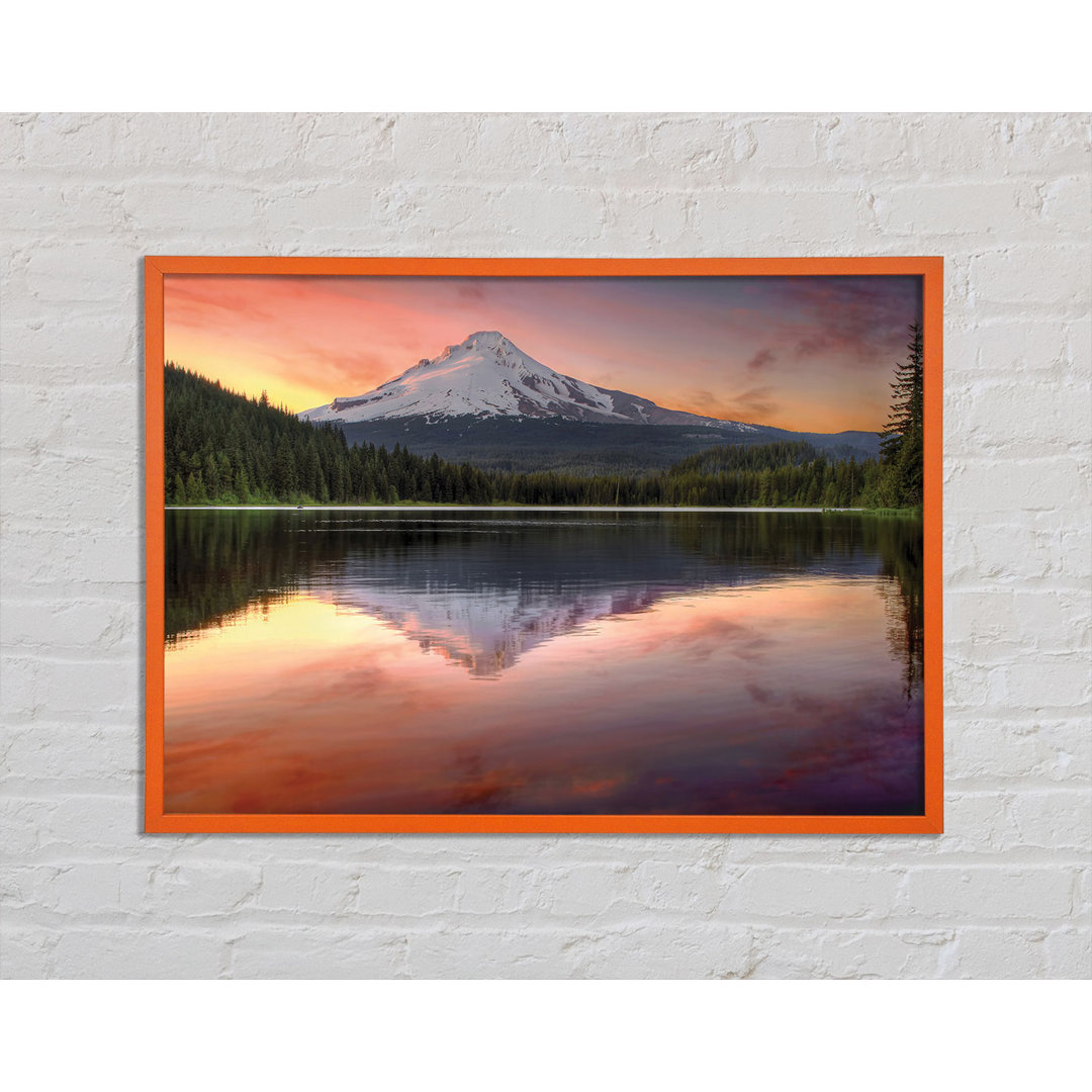 Mountain Sunset Reflections - Einzelner Bilderrahmen Kunstdrucke