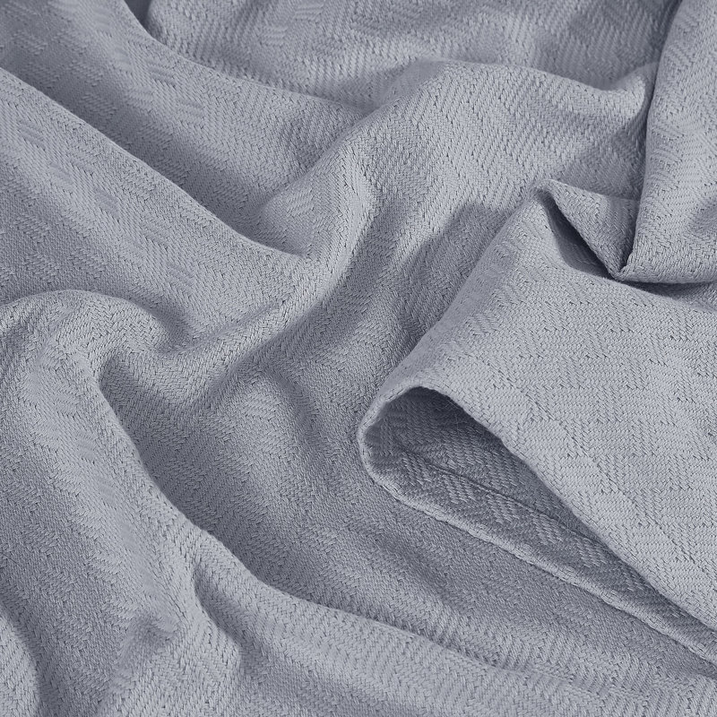 Couverture en coton Vince Camuto Classic, Gris, Grand lit