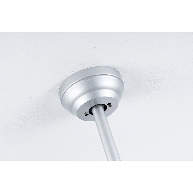 Ventilateur de plafond de 42 po, ventilateur de plafond intérieur avec lumière avec télécommande, moteur réversible silencieux, 6 vitesses, 3 pour patio, salon, chambre à coucher, bureau, intérieur - argent