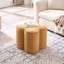 Pouf d'appoint moderne Leiani en velours, forme trèfle, 47 cm de large, pour salon, chambre et coiffeuse-554378338