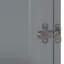 Grand lit escamotable avec armoire de rangement, support à vin, porte-verre, tiroirs et bande DEL multicolore, gris-117045419