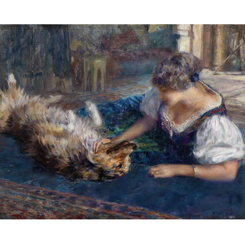 "Playmir" par Ferdinand Max Bredt - Art mural sur toile tendue avec châssis, H 18 po x l 14 po
