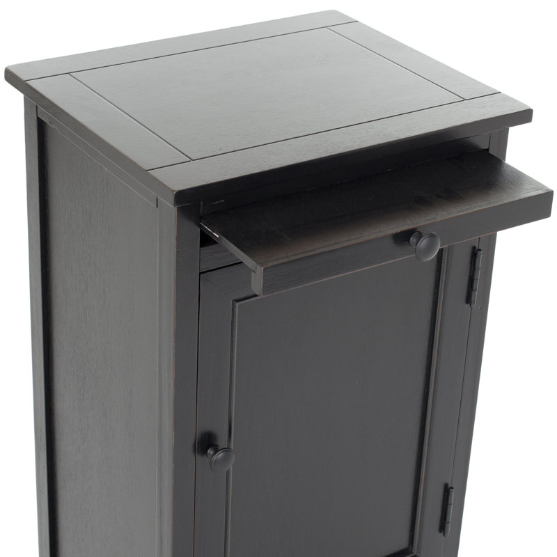  Armoire d'appoint 1 porte, Noir patiné