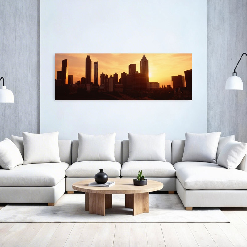 Sunset Skyline Atlanta Georgia USA by Craig C. Sheumaker - Wrapped Canvas Panoramic Print, 50.8 cm H x 152.4 cm W