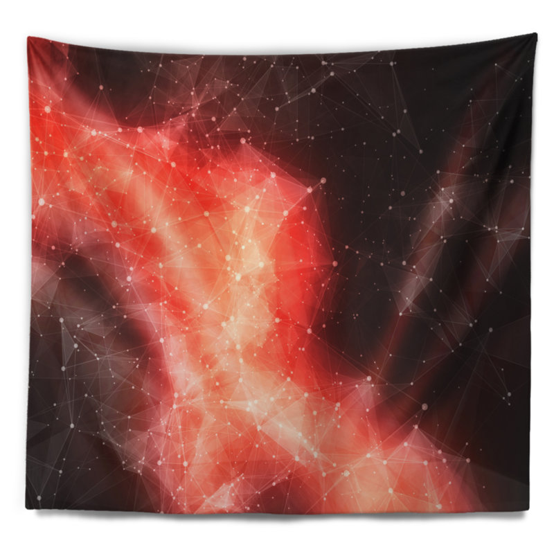 Tapisserie de la nébuleuse rouge dans le cosmos, H 32 po x l 39 po