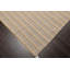 Tapis rayé beige en laine noué à la main