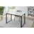 Antique Black And White Desk With A Retro Finish, Simple Yet Modern Design, Metal Base Support, And Crafted From Composite Wood And Other Materials.
