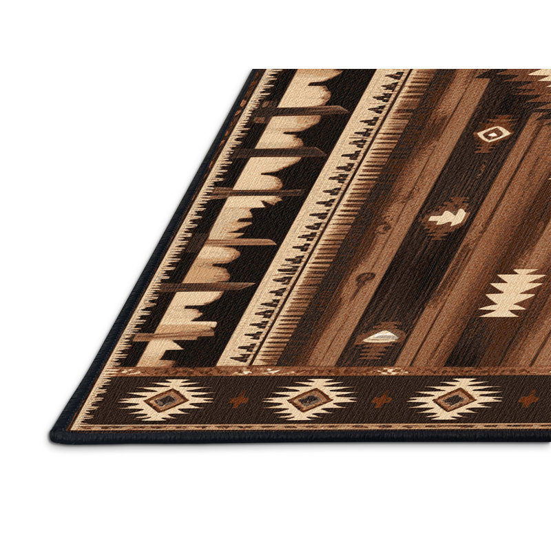  Tapis lavable Western Ranch Southwestern, Tapis de couloir 2 pi x 4 pi