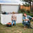 Edrosie Inc 69.6'' W 260 Gallons Water Resistant Resin Lockable Deck Box in White