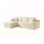 Canapé compressible en chenille beige-169801377
