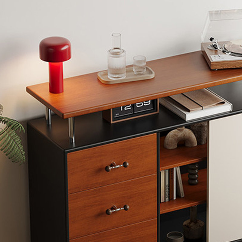 Armoire de rangement décorative rétro multifonctionnelle, H 39,37 po x l 39,37 po x P 13,77 po