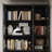 Rustic Bookcase With Tempered Glass Door