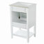 Meuble-lavabo de salle de bain avec lavabo, armoire de salle de bain avec porte à fermeture douce, support de rangement et tablette ouverte-1121111312