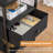 Nightstand With Charging Station And USB Ports, Night Stand With Fabric Drawer, 3-Tier Storage End Table For Small Spaces-1208917537