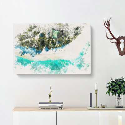 Above A Beach In The Maldives - Wrapped Canvas Print