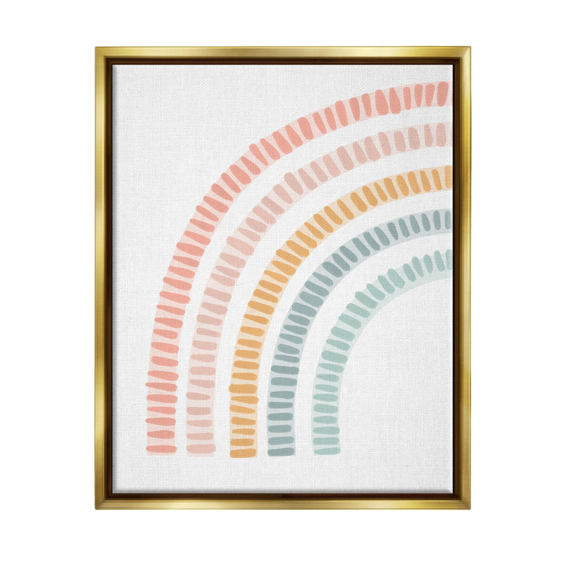 «Ba-887-Floater Minimal Pastel Rainbow», reproduction encadrée sur toile par Lil 'Rue, H 21 po x l 17 po x P 1,7 po