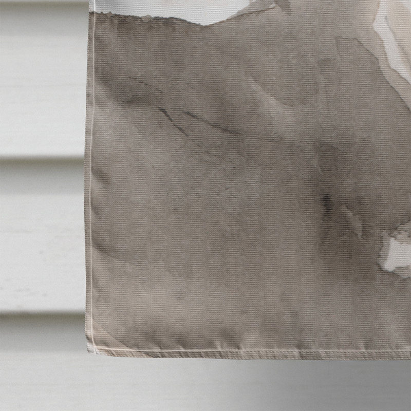 Drapeau de maison en polyester à 2 côtés Shahnur, Lévrier italien gris