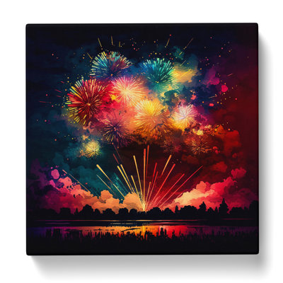 Fireworks Colour Field Painting - No Frame Print