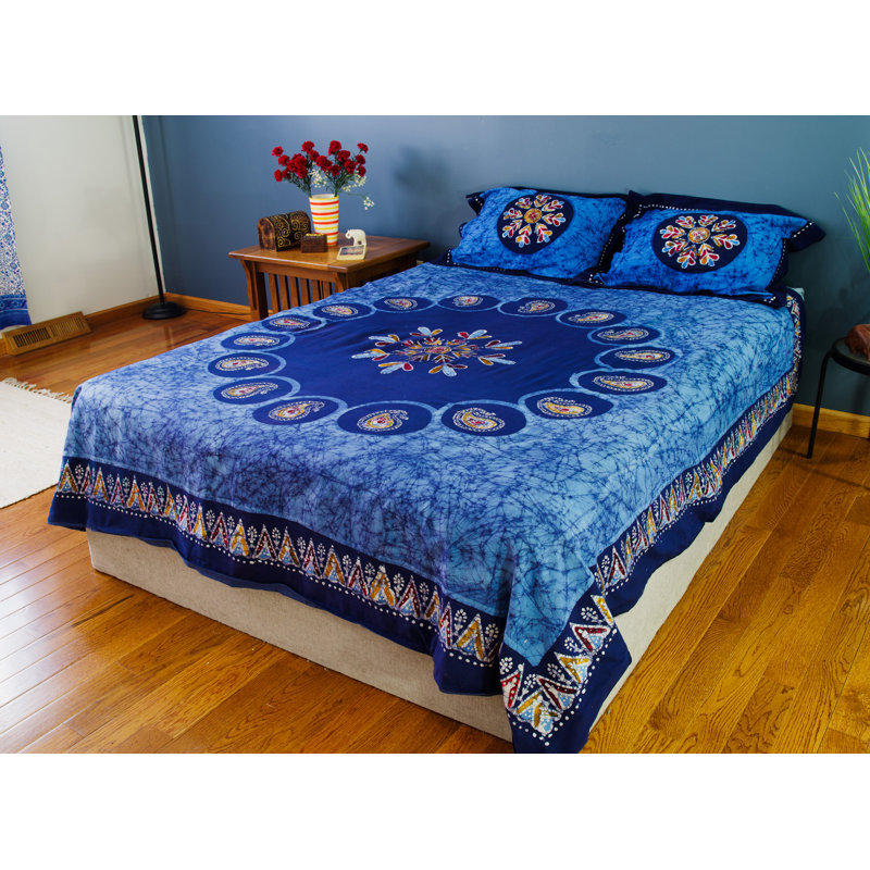 Ensemble de housse de couette réversible 3 pièces Mulitbatik