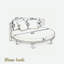 Lit de jour d'extérieur rond avec dossier à lattes demi-rond, coussins moelleux, coussin pliable, housses de coussin amovibles et repose-pieds réglables