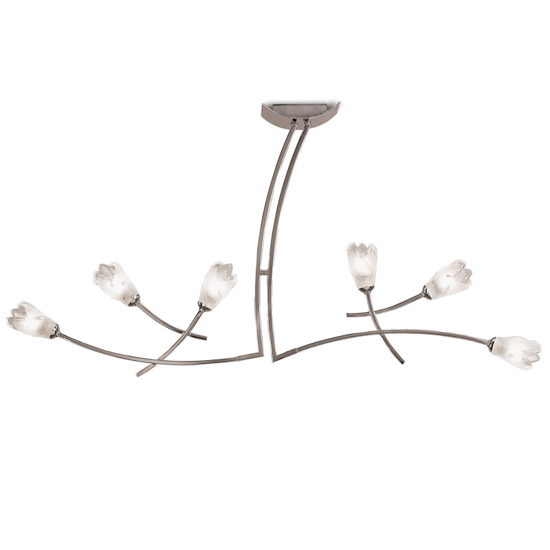 Legendre 6 - Light Geometric Chandelier, Polished Chrome
