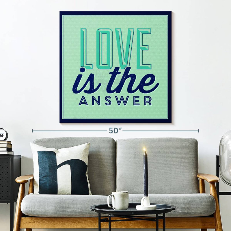 Tergel Love Is The Answer I, 33" H x 33" W