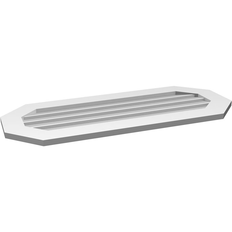Évent horizontal gondole allongé en surface octogonal Signature, H 18 po x l 42 po x P 1 po