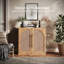 Buffet modulaire avec portes en bois à double arc, brun clair-481683717
