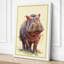 Gentle Hippopotamus Boho - Wrapped Canvas-432880402-432880405