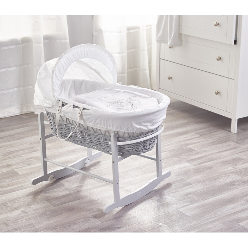 Moses Basket With Stand with Bedding with Mattress