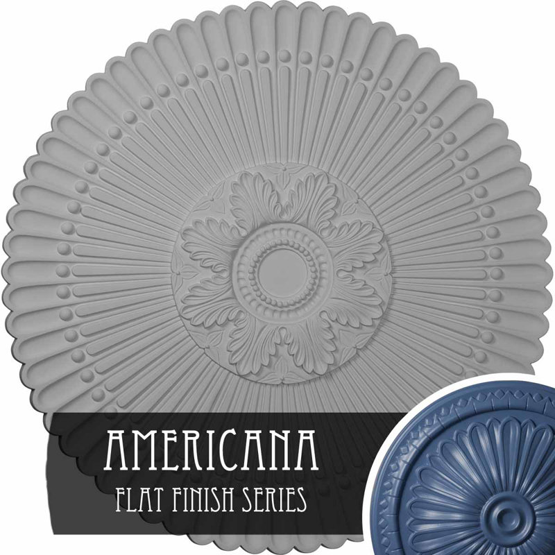 Endurathane Nexus Ceiling Medallion, 30"OD x 1 1/4"P (Fits Canopies up to 2 3/4"), Hand-Painted Americana Finish, Americana