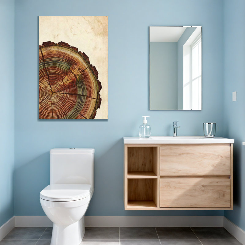 Plants & Flowers Tree Ring Pattern On Canvas Print, 48" H x 32" W