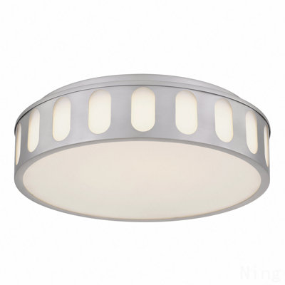 15.15-In Brushed Nickel Led Flush Mount