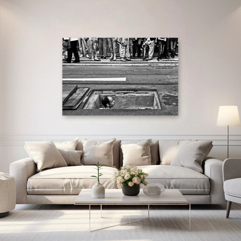 Hidden City Observer Abstract Contemporary City Wall Art Print by Luis Sarmento - Print, 101.6cm H x 152.4cm W