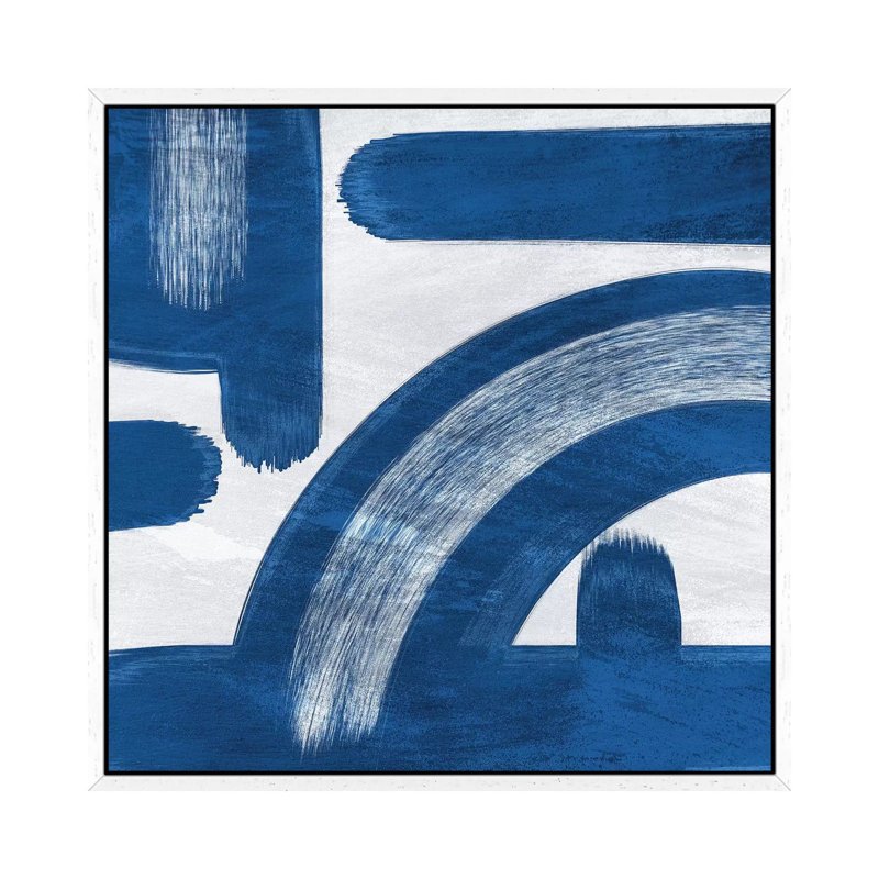 Classic Statements I by Marcus Prime - Painting on Canvas, White Framed, 66.04cm H x 66.04cm W x 3.81cm D