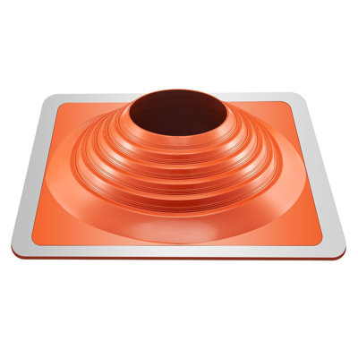 Solin de toit pour tuyau de toiture, compatible avec les tuyaux de diamètre extérieur de 10 à 18 pouces, solin de toit flexible en silicone, haute température de -101 °F à 437 °F, base métallique carrée durable, pour cheminées, poêles à bois et conduits de ventilation extérieurs.