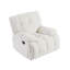 Fauteuil inclinable robuste en tissu pivotant à 360 degrés pour salon, crème
